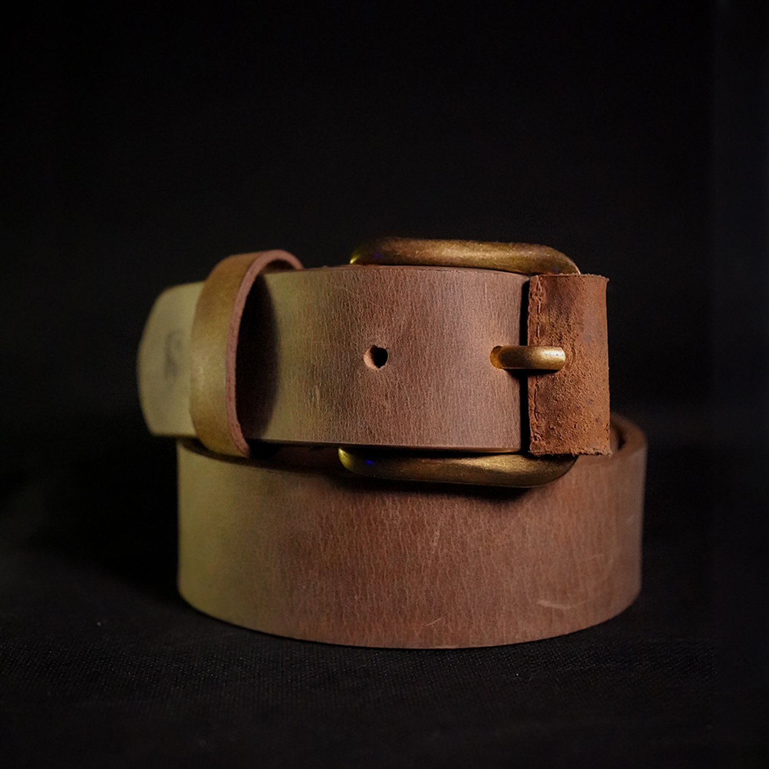 The Patina Brown Premium Cowhide Belt - Aged to Perfection