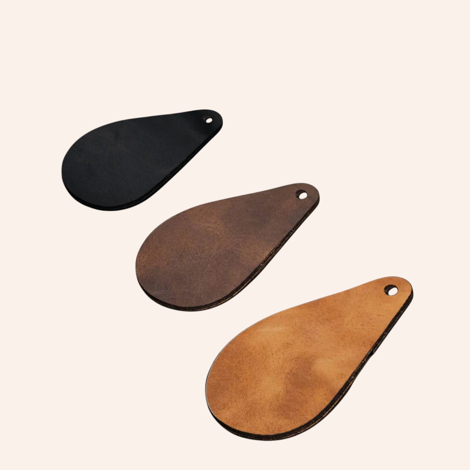 Premium Leather Shoehorn Keychain