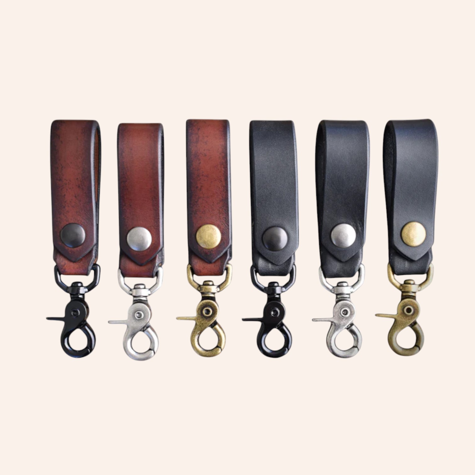 Artisan Leather Keychains - Variety Pack